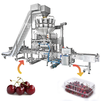 Fruit Multihead pesant et machine de conditionnement Cherry Linear Filling Production Line