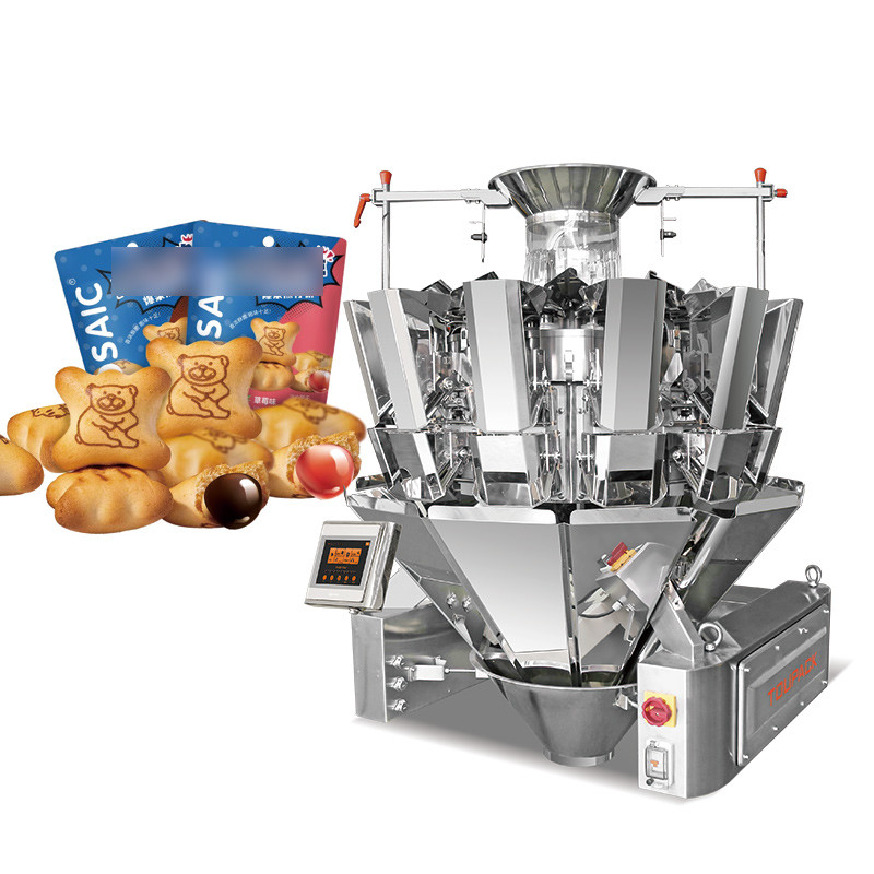Machine à peser et à emballer des fruits secs industriels à têtes multiples Arachides Noix d'amande pois chiches Grains de café Emballage