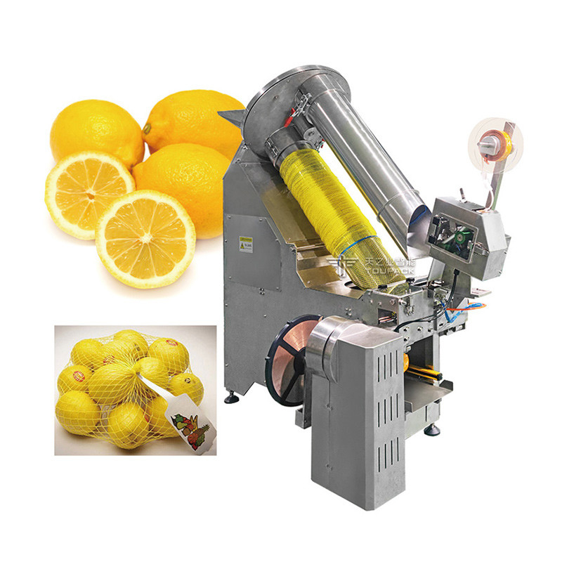 Machine d'emballage de sacs à l'orange Net Garlic Potato Net Bag Clipper Packer Mesh Bag Sealing Cutting Machine Pour le remplissage des sacs à l'orange