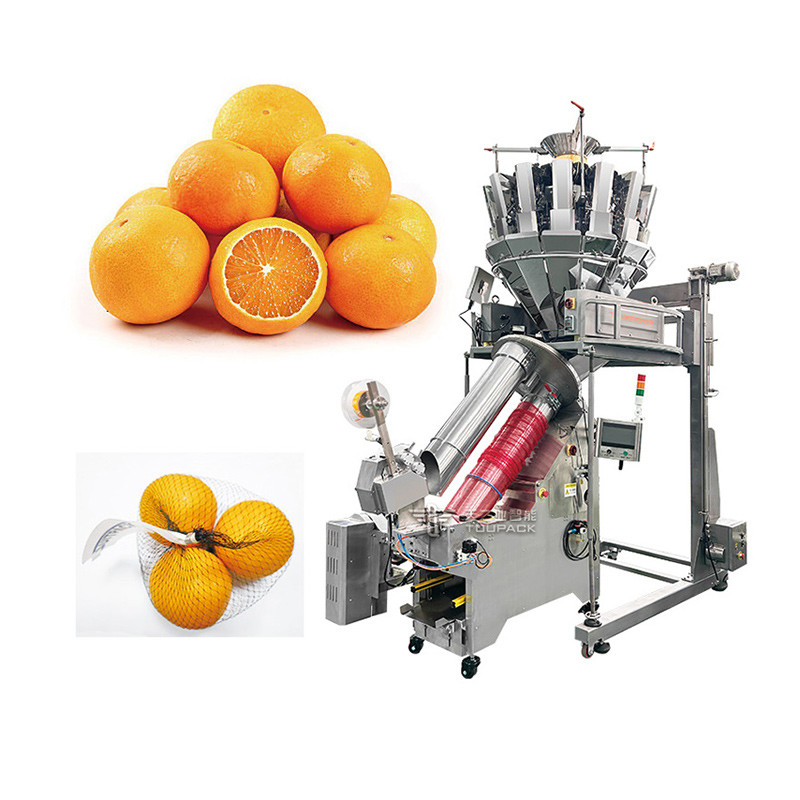 Machine d'emballage de sacs à l'orange Net Garlic Potato Net Bag Clipper Packer Mesh Bag Sealing Cutting Machine Pour le remplissage des sacs à l'orange