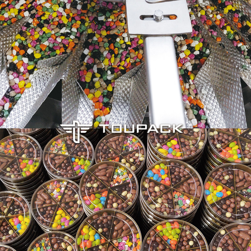 Machine automatique de remplissage de granules de bouteilles de chocolat mélangées en plastique