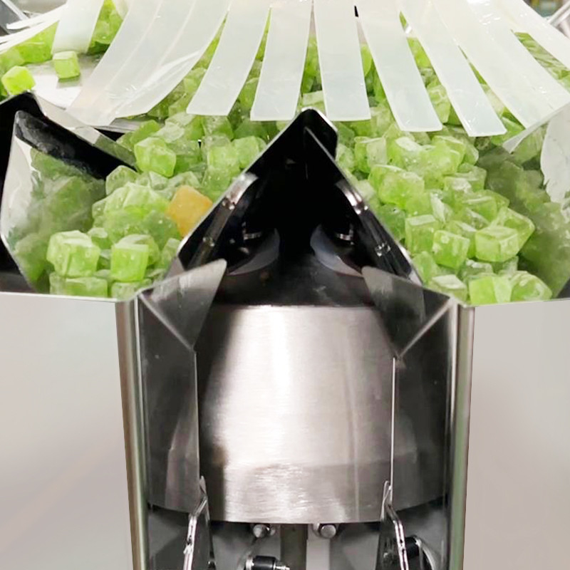 Machine automatique à emballer les graines de haricots et les noix bonbons noix secs fruits nourriture collation multi-tête pesanteur de nourriture avec l'azote