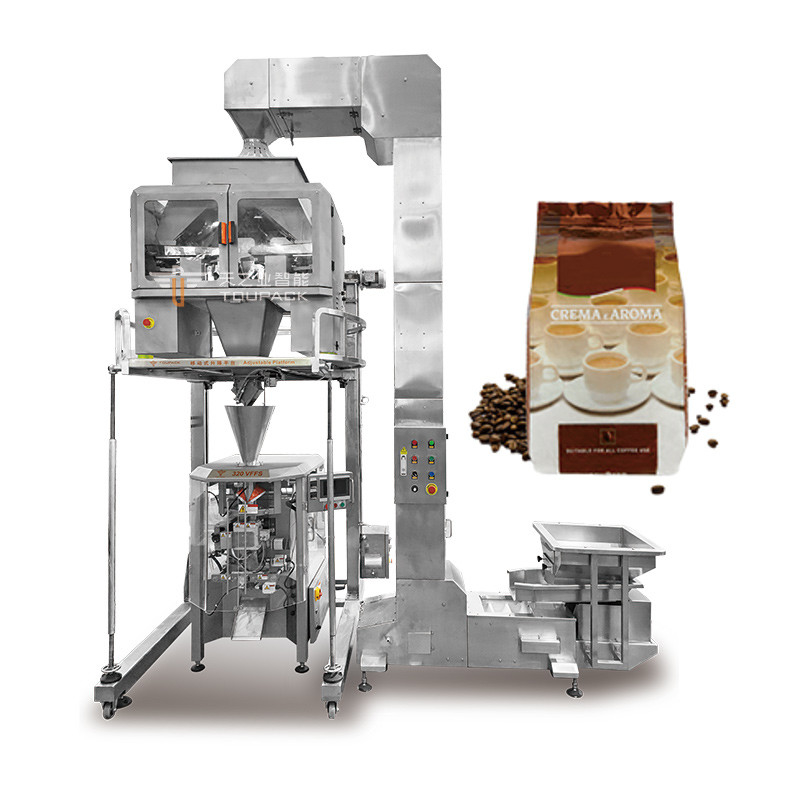 240g 480g 1kg revêtu d'un support de cacahuètes Fermeture à glissière sac de poupée emballage d'emballage Fruits secs collation multi-tête pesanteur machine à emballer des sacs préfabriqués