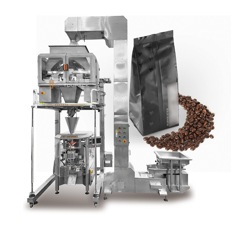 240g 480g 1kg revêtu d'un support de cacahuètes Fermeture à glissière sac de poupée emballage d'emballage Fruits secs collation multi-tête pesanteur machine à emballer des sacs préfabriqués