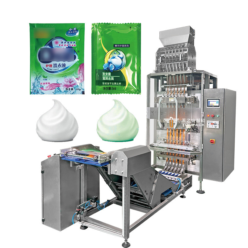 5 ml 10 ml 50 ml 6 voies Sachet d'emballage automatique multi-voies Liquid Jelly Stick remplissage machine d'emballage d'étanchéité