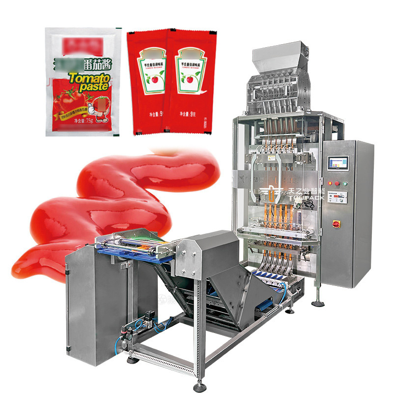 5 ml 10 ml 50 ml 6 voies Sachet d'emballage automatique multi-voies Liquid Jelly Stick remplissage machine d'emballage d'étanchéité