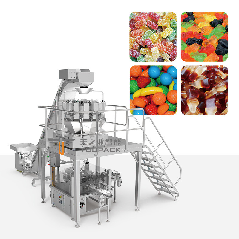 Machine de remplissage de bouteilles de bonbons en caoutchouc Popcorn Compteur de remplissage Boîtes d'emballage