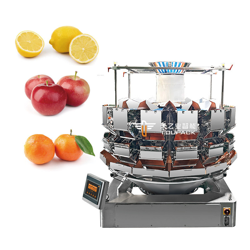 Machine à peser à haute précision à 14 têtes en matériau visqueux à têtes multiples