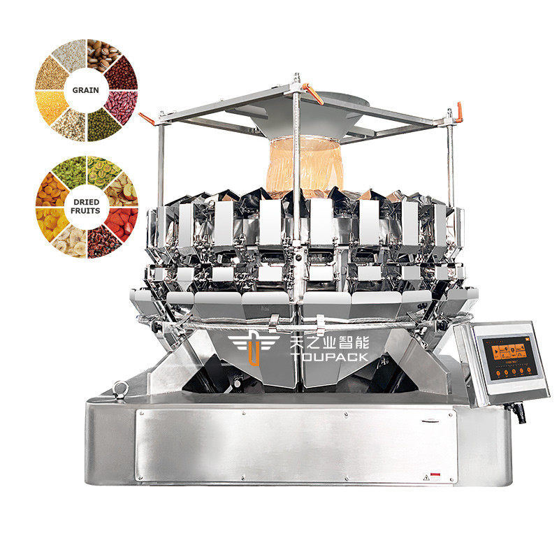 200g 500g Machine d'emballage de granulés Snacks Crêpes Raisins secs Céréales de riz Bonbons Noix Biscuits Noix de cacao Graines Jujube Machine d'emballage