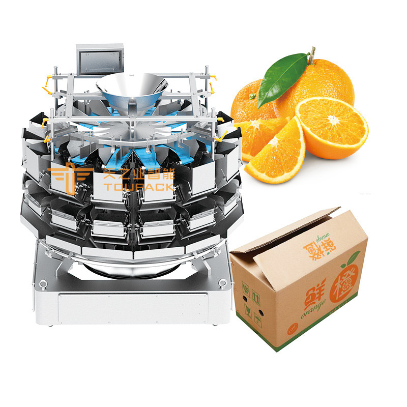 Combiweigh Multihead Weigher 500g 1kg 5kg Multihead Weigher Machine d'emballage de poivre vert et orange machines d'emballage pour les cartons