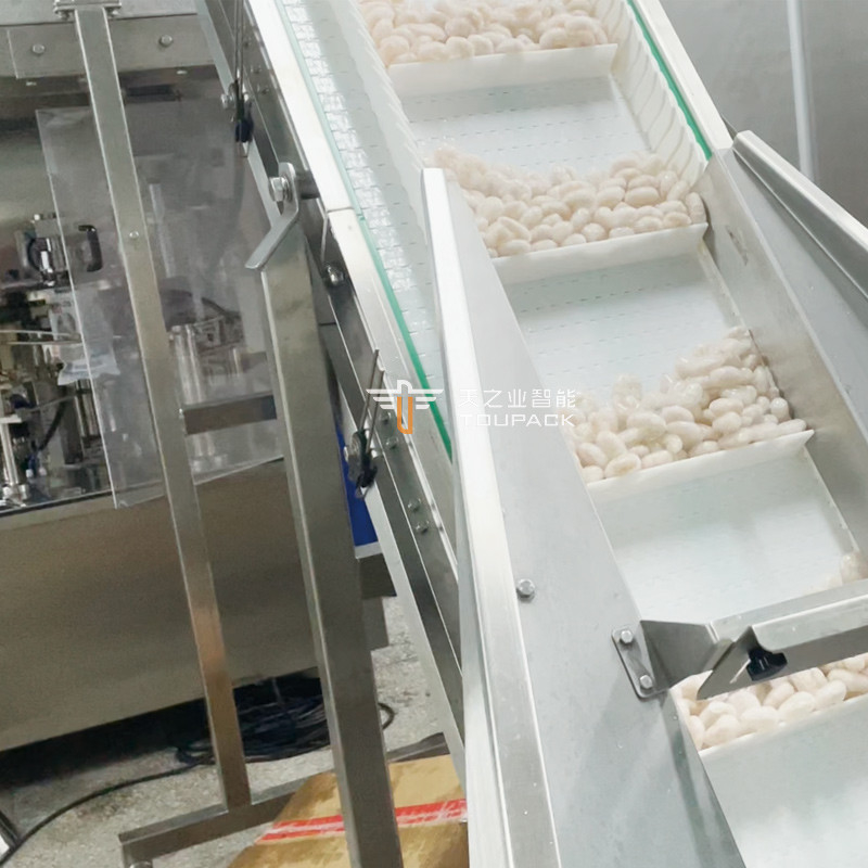 Machine à emballer des poulets à la poudre de maïs soufflé multi-fonctionnelle à forme irrégulière machine à emballer automatique à sachet debout