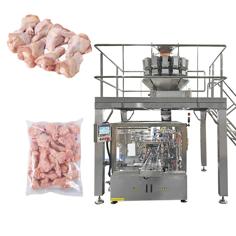 Boulettes de viande de filet de poulet Viandes marinées BBQ Pré-marinées Sac zippé Emballage en sachet Machine d'emballage Doypack Machines de scellage