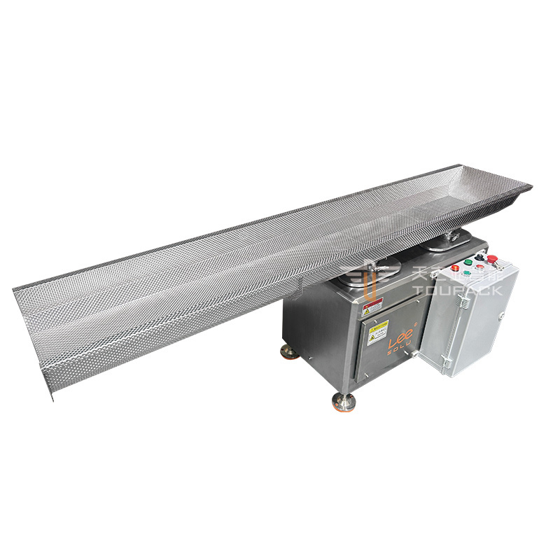 Alimentateur vibrant personnalisé et durable en acier inoxydable 304 avec grande trémie d'alimentation pour le transport de granulés