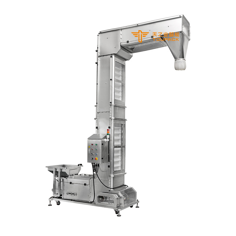Machinerie de convoyeur de type bol Ascenseur de type Z en acier inoxydable Ascenseur incliné de convoyeur de bol pour viande