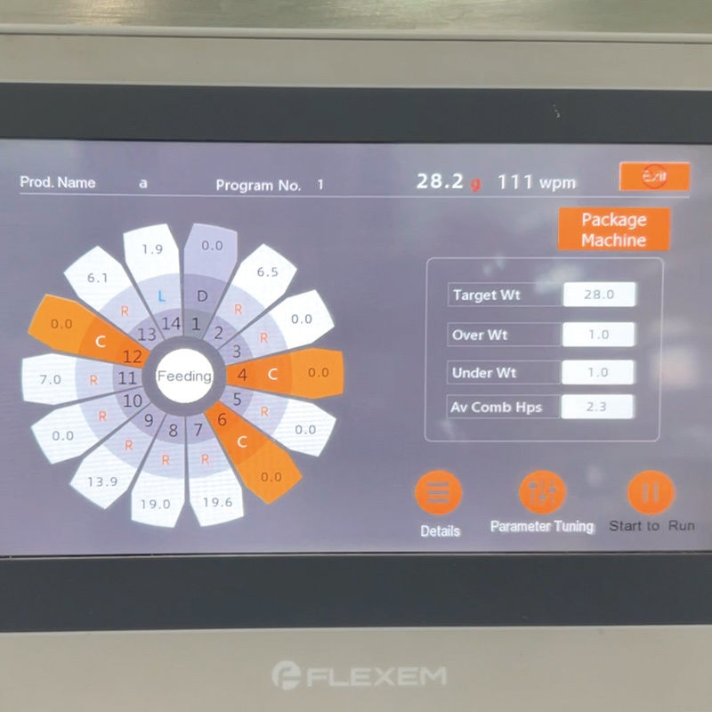 Machine verticale automatique quantitative de remplissage, de scellage et d'emballage VFFS pour aliments en granulés, avec pesage et emballage
