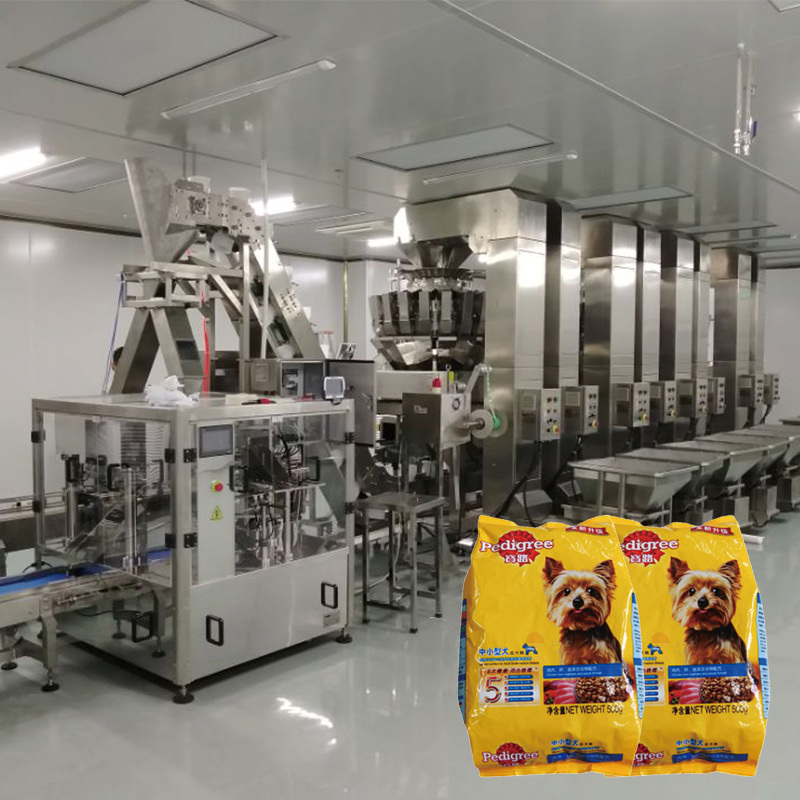 Machine d'emballage de sachets de collations entièrement automatique pour collations, chips de pommes de terre, pop-corn, rinçage à l'azote, machine d'emballage Doypack