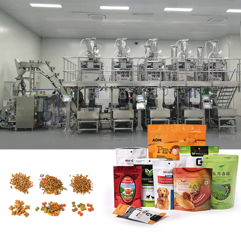 Machine d'emballage de sachets de collations entièrement automatique pour collations, chips de pommes de terre, pop-corn, rinçage à l'azote, machine d'emballage Doypack