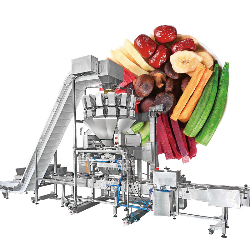 Machine automatique d'emballage de salades à poche à grande vitesse pour 14 têtes multi-têtes machine d'emballage de fruits secs plus lourde