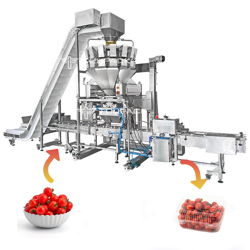 Machine automatique d'emballage de salades à poche à grande vitesse pour 14 têtes multi-têtes machine d'emballage de fruits secs plus lourde