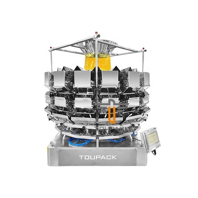 High-Speed Automatic Pouch Packaging Machine with 14 Head Multihead Weigher for Granule Filling in Stainless Steel 304/316