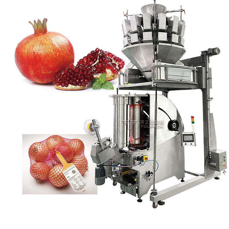 Machine automatique de pesage et d'emballage à 25-40 BPM Vitesse 220V Machine entièrement automatique de mise en sac à mailles avec garantie de 1,5 an