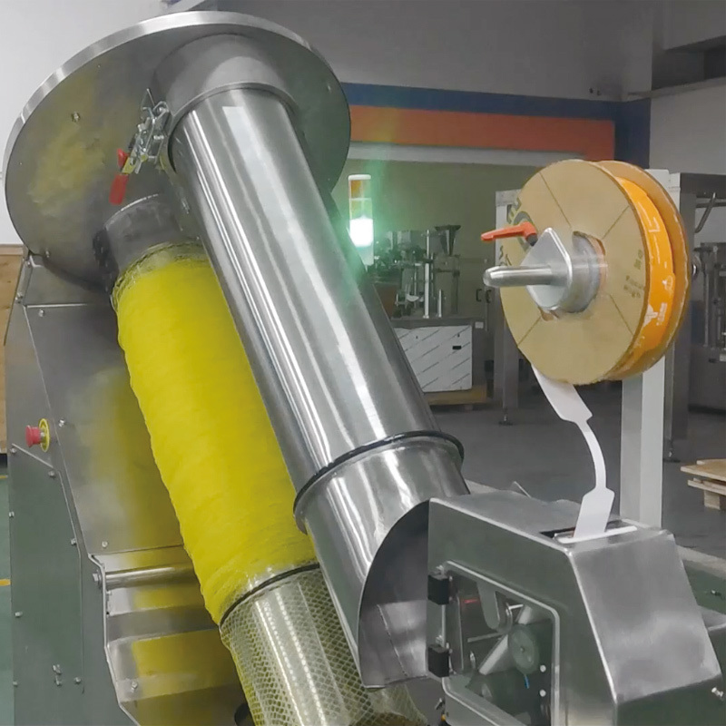 Baleuse automatique à grande vitesse en acier inoxydable 304/316 pour sacs en filet pour fruits et légumes avec une vitesse d'emballage de 25-40 BPM