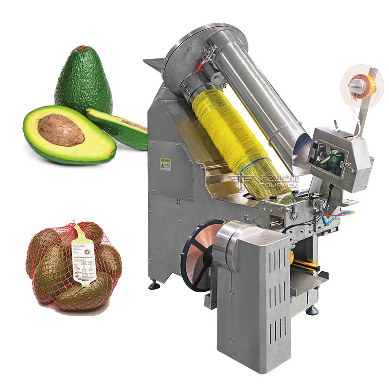Machine d'emballage de sacs en acier inoxydable 304/316 en maille entièrement automatique avec une vitesse de 25 à 40 bpm pour les fruits et légumes