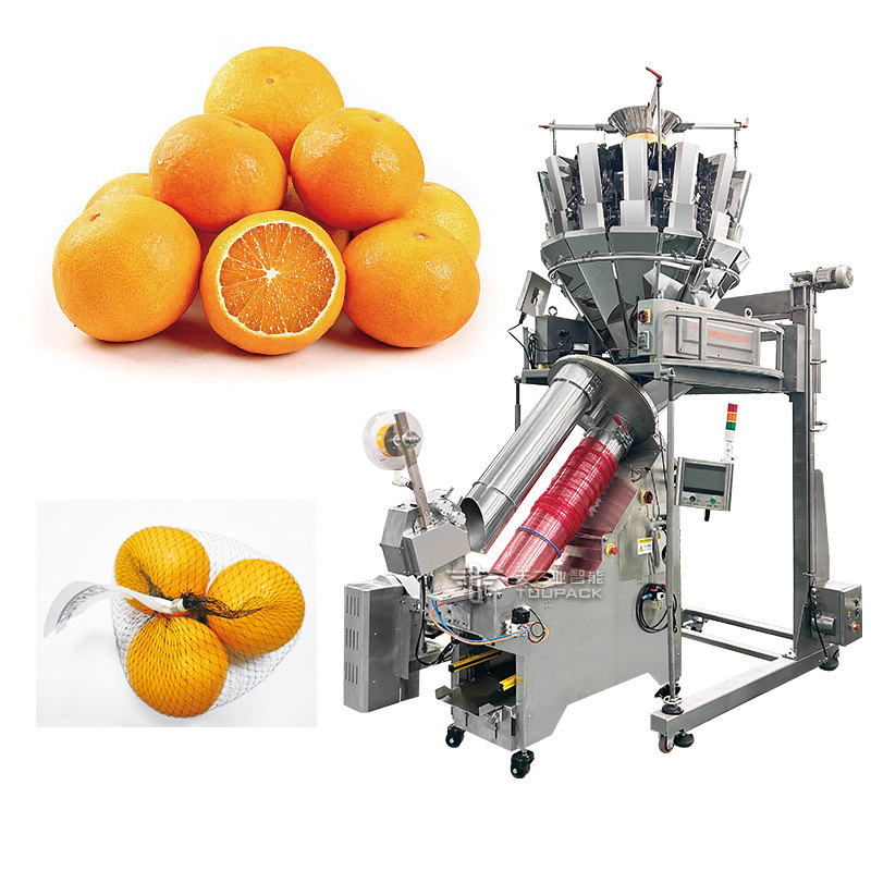 Machine d'emballage en sacs en maille entièrement automatique avec une vitesse de 25 à 40 BPM et une garantie de 1,5 an pour les emballages imperméables de fruits et légumes