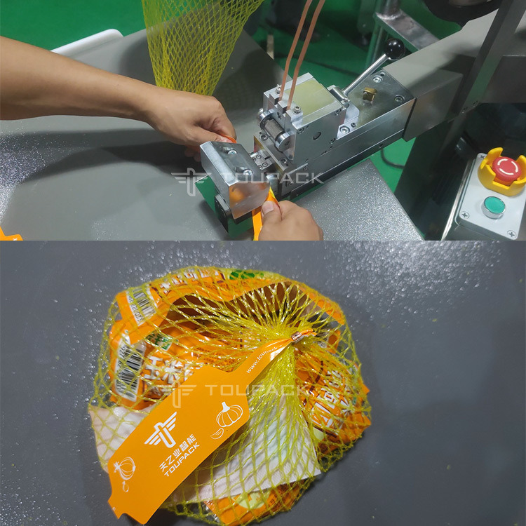 Machine automatique d'emballage de filets à vitesse de 25 à 40 bpm 220V électrique et garantie de 1,5 an