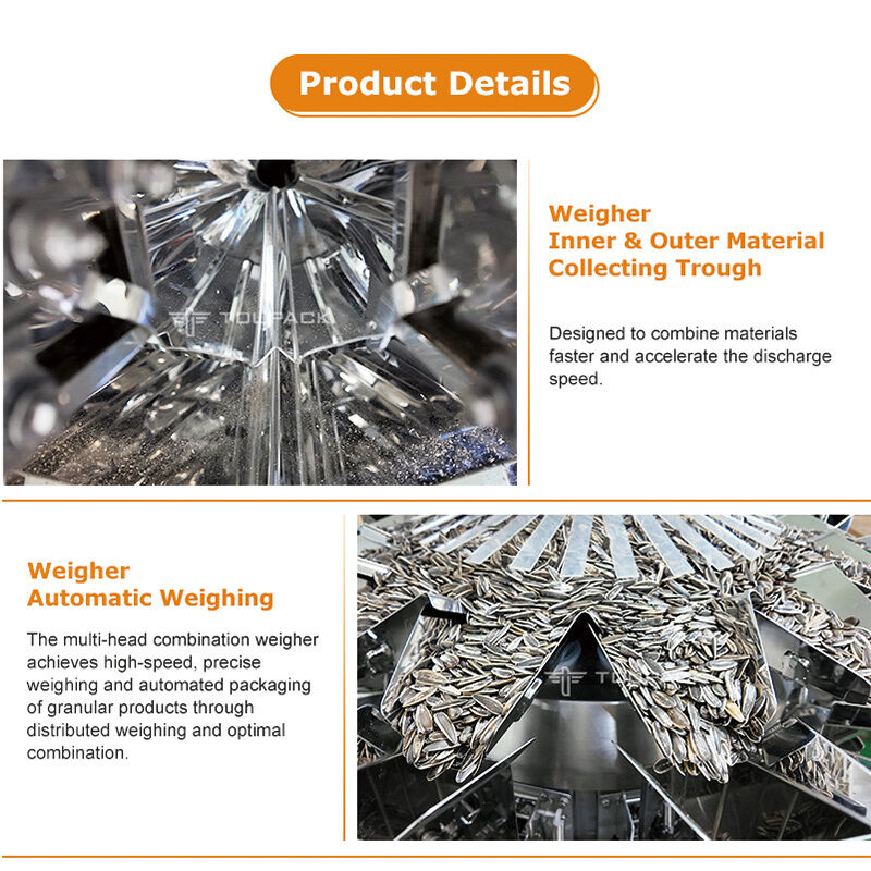 Machines d'emballage commerciales de haute précision de pesage de la forme de remplissage du sceau Machines d'emballage de sacs d'étanchéité