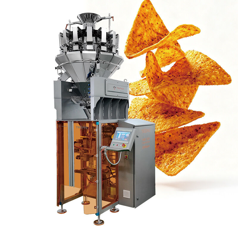 Machine automatique de pesage et d'emballage de collations pour les chips Noix Granules de bonbons 5-200g ligne d'emballage à capteur numérique haute vitesse