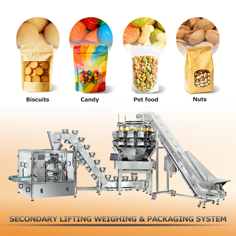 Machine d'emballage automatique Doypack pour les collations aux amandes et aux noix de cajou