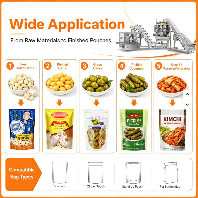 Machine d'emballage automatique Doypack pour les collations aux amandes et aux noix de cajou