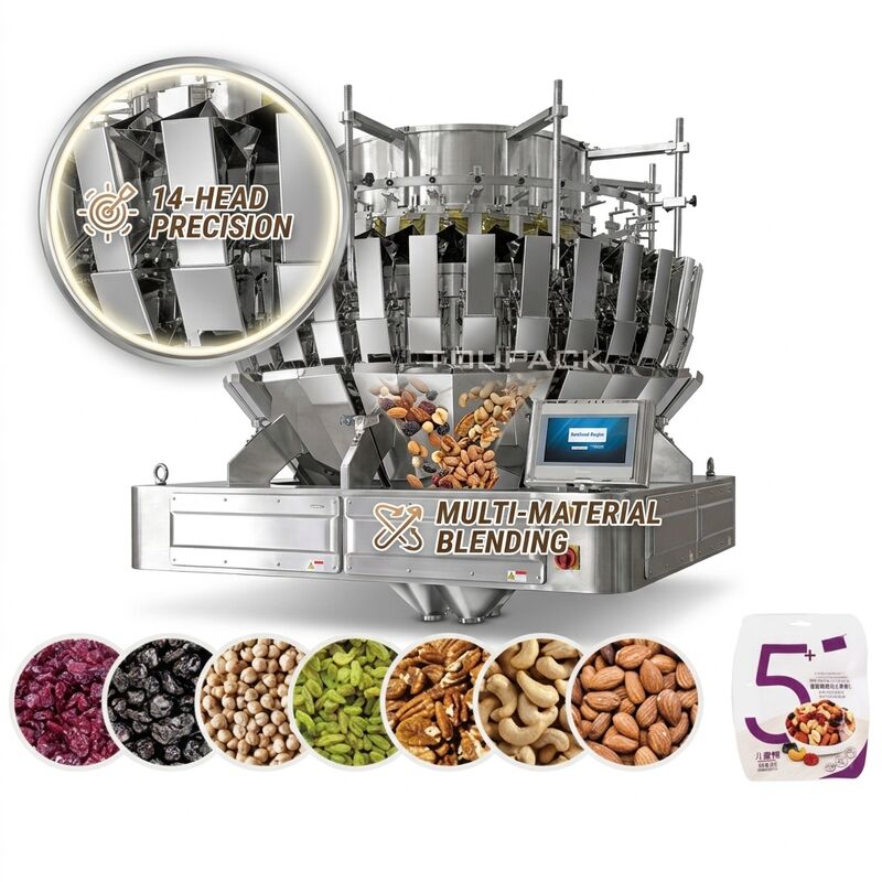 Machine de dosage multi-têtes en acier inoxydable 10-14 têtes avec système d'affichage à écran tactile