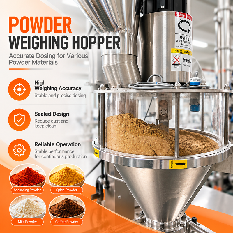 Automatic Powder Packaging Machine with Auger Filler for Flour, Milk Powder and Seasoning