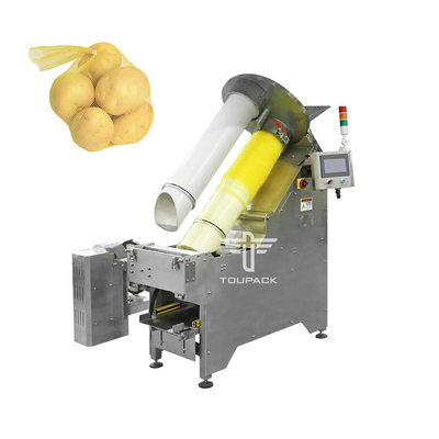 Mesh Net Bag Packing Machine complètement automatique pour l'arrangement manuel de pomme de terre