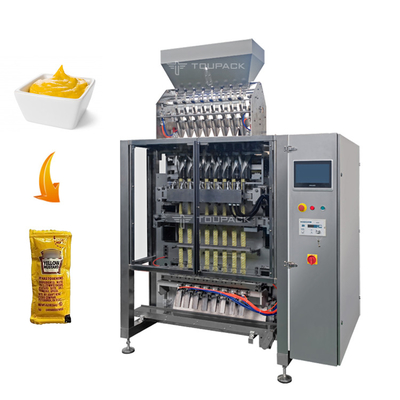 Mayonnaise liquide de ketchup de machine à emballer de sachet de bâton de pâte de ruelles multi 3/4 machine de remplissage de scellage de côté