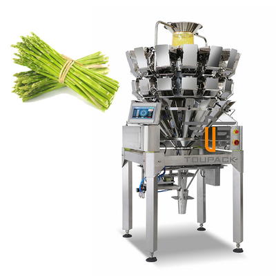 PLC Machine de pesage automatique d'emballage produits à longue bande Asperges 14 têtes