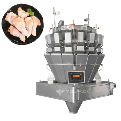 Machine à repasser à la vis à 16 têtes, à peser et à emballer pour les pattes de poulet fraîches