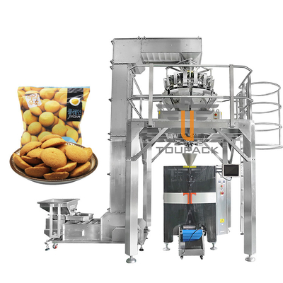 Machine d'emballage à écran tactile multi-tête de pesage pour les biscuits à œufs