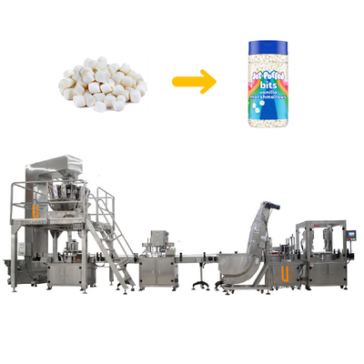 Système de remplissage automatique de la bouteille de marshmallow, machine à emballer pour le comptage des ours en caoutchouc