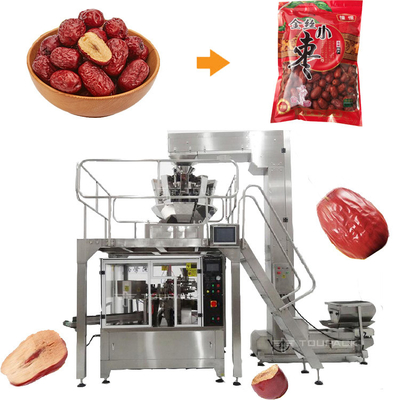 Machine d'emballage à poche préfabriquée à Jujube rouge Vitesse de 16 à 60 sacs/min