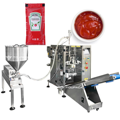 Sacs automatiques à trois côtés sac d'oreiller sauce miel beurre d'arachide salade vinaigrette ketchup emballage machine pâte