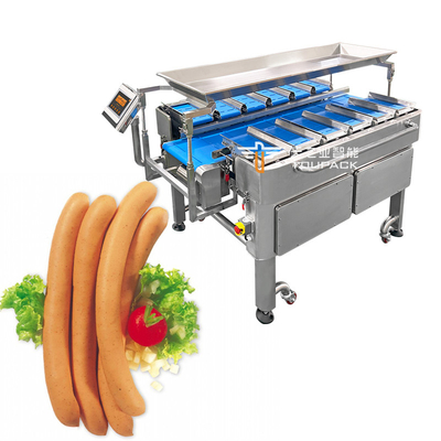 SUS304 Balanceuse à bande transporteuse à plusieurs têtes pour saucisses de viande pure