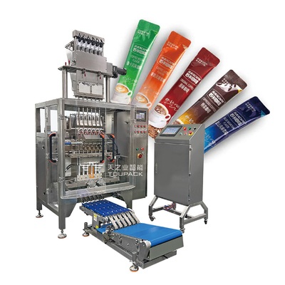 Machine automatique de conditionnement de sticks de poudre multi-voies 2-16 voies 55 bpm