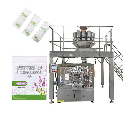 VFFS Packaging Machine For Desiccant Tablets Premade Pouch Packing Machine With Multihead Weigher