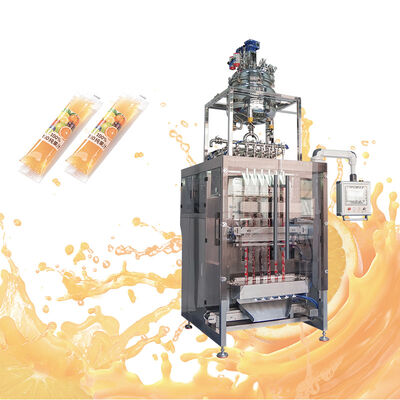 Automatic Multi Lane 50ml 100ml Liquid Sachet Fruit Juice Ice Lolly Pop Jelly Stick Strip Sachet Packing Machine