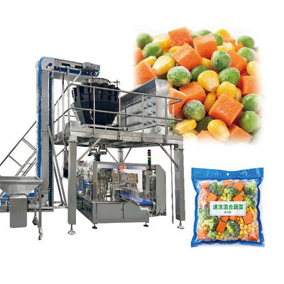 Machine de conditionnement de légumes surgelés, peseuse associative pour les usines de transformation des aliments
