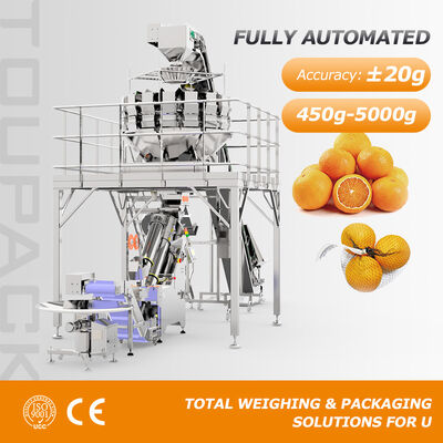 Machine d'emballage de sacs en filet TOUPACK, du pesage à l'ensachage - une solution automatisée complète