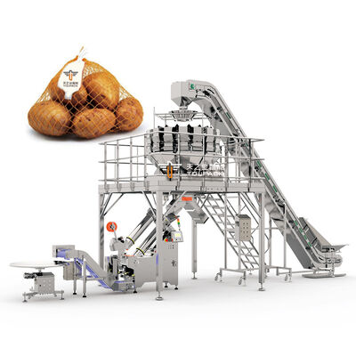 Machine automatique de découpage de filet à mailles machine d'emballage de sacs pour oignons pommes de terre Citrus fruits avocats pommes kiwis tomates et produits frais